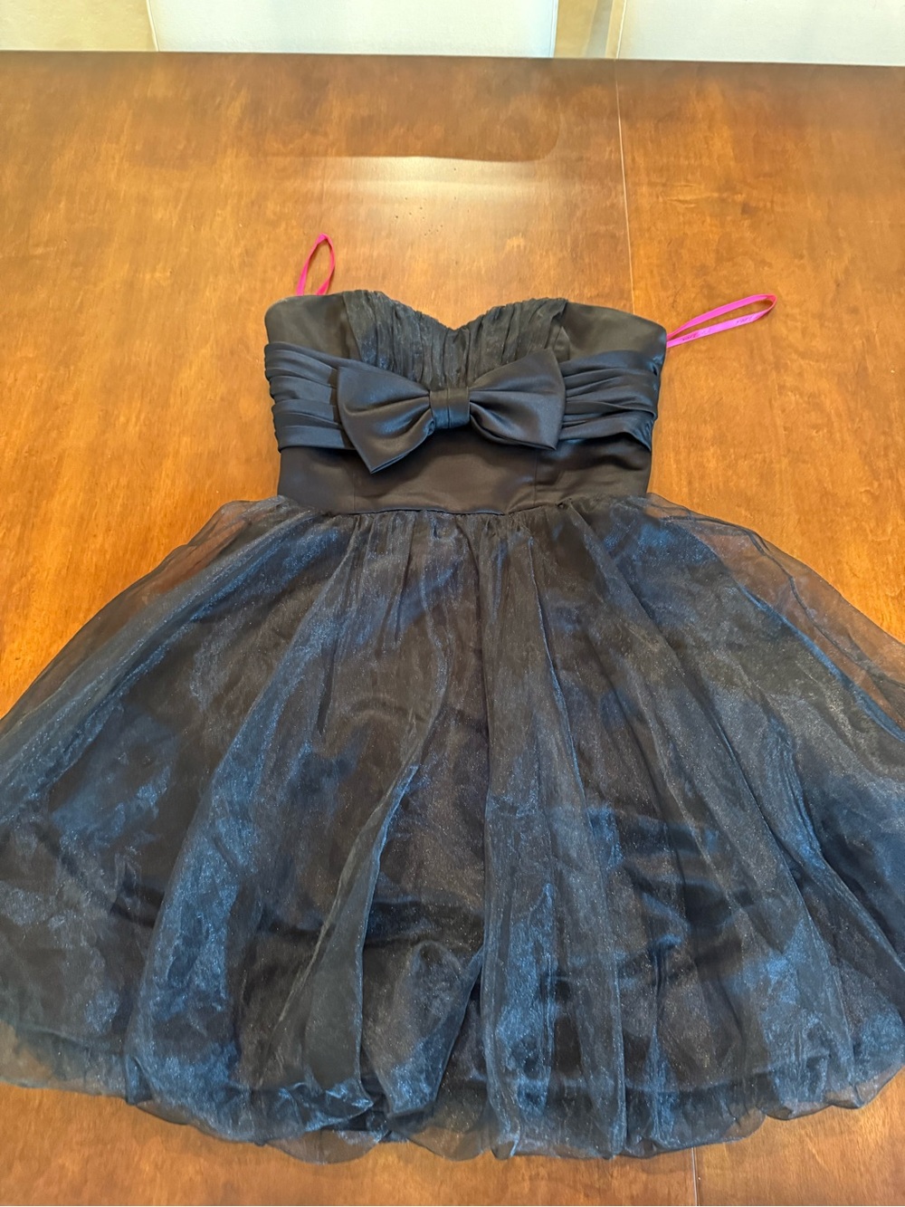 Betsey Johnson Black Tulle Party Dress with Bow